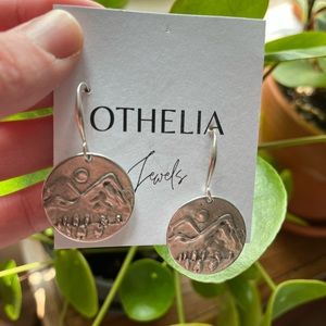 Silver mountain earrings